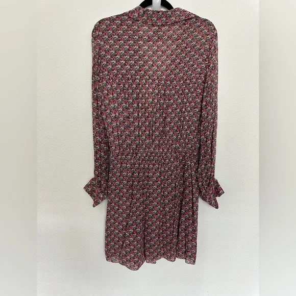 NWT Zadig & Voltaire Rose Skull Dress‎ Large Reevas Mousseline - Picture 5 of 14